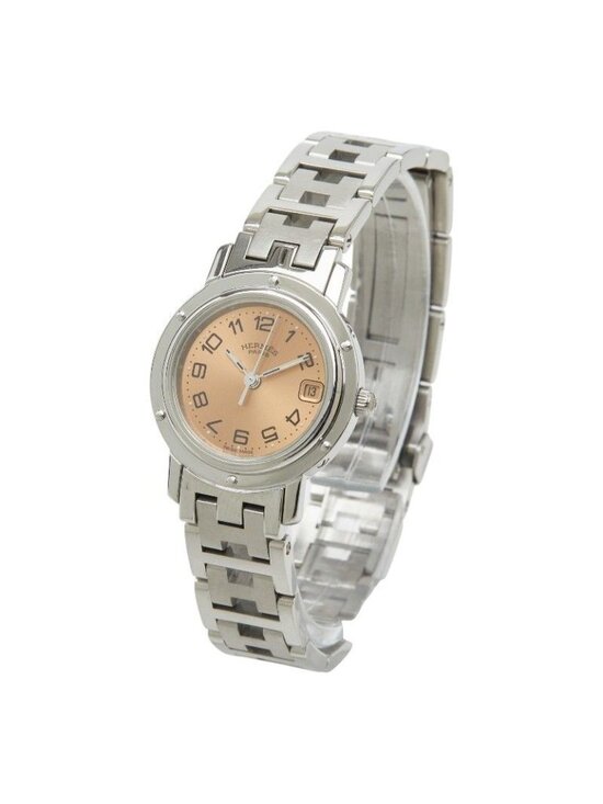 Hermes Clipper Watch Pink Silver Stainless Steel main image 7